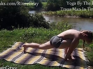 Yoga By The Sea Trans Man In Little Cut-offs - Sea Gray