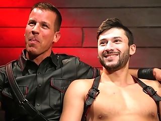 Slick Homo Fucking In The Restraint Bondage & Control Hookup Chamber Inbetween Two Luxurious Dudes