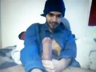 Youthfull Enormous Dick Mexican Shoots A Hot Jizm Fountain Four