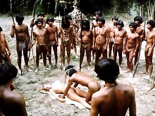 Laura Gemser & Monica Zanchi Nude Romp With Native Scene On Scandalplanetcom