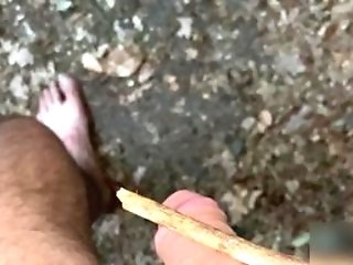 Forest Spanking With Stick