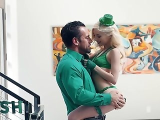 Irish Blonde Suits Step-dad By Railing His Dick